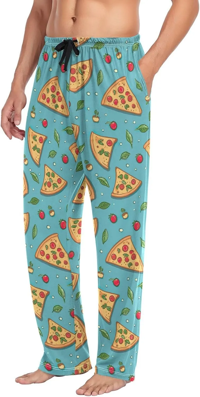Men's Kawaii Frog Pajama Pants with Pockets,Sleep Lounge Pant Men Pajama Bottoms S