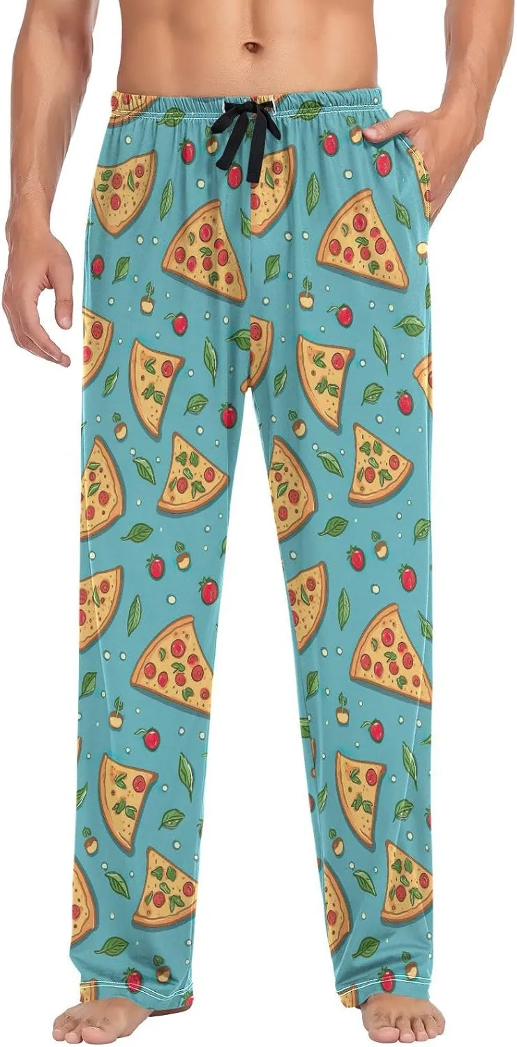 Men's Kawaii Frog Pajama Pants with Pockets,Sleep Lounge Pant Men Pajama Bottoms S
