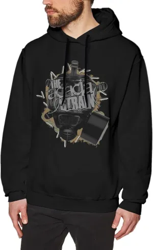 Mens Long Sleeve Tops, American Metalcore Band The Acacia Music Theme Strain Hooded Sweatshirt, Quick-Dry Hooded Tracksuit Shirts, Drawstring Pullover Hoodie Clothes For Men Women Medium Black