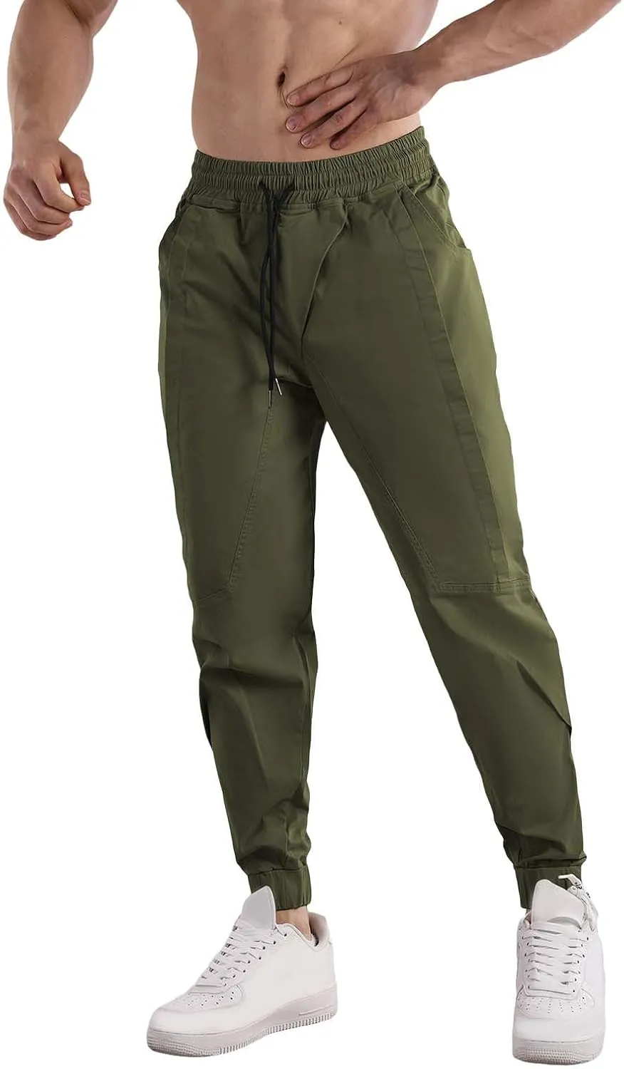 Mens Sweatpants Joggers Elastic Cuff Men's Wild Cargo Pants Casual Joggers Sweatpants Outdoor Waterproof Work Pants