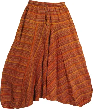 Men's Vintage Hippie Aladdin Striped Stonewashed Cotton Yoga Baggy Harem Pants