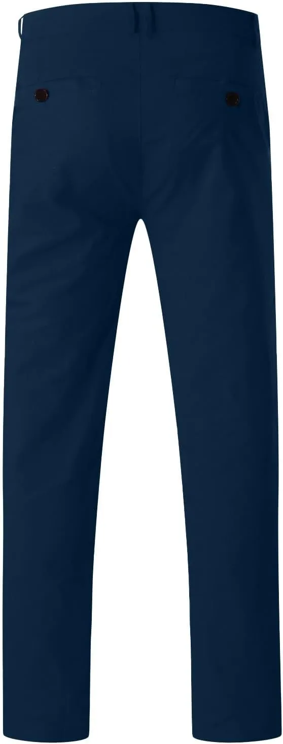 Men's Waterproof Hiking Pants Slim Fit Joggers Stretch Quick Dry Outdoor Pants with Pockets Skinny Buttoned Trousers