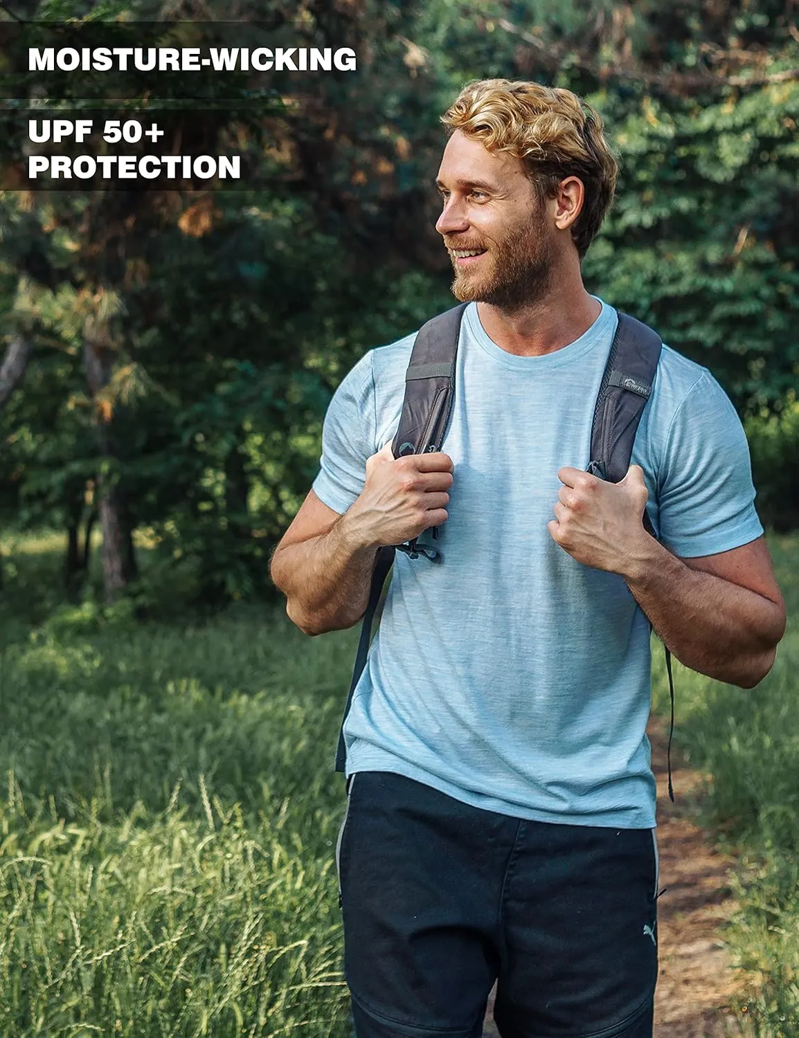 Merino.tech Merino Wool T-Shirt Mens - 100% Organic Merino Wool Undershirt Lightweight Base Layer