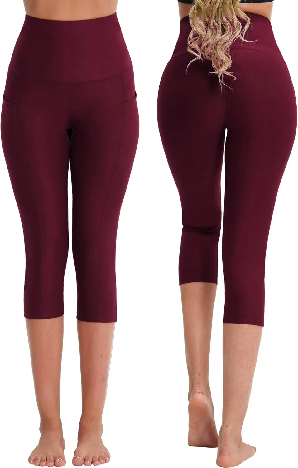 NELEUS Women's Yoga Running Capris Tummy Control High Waist Workout Pants