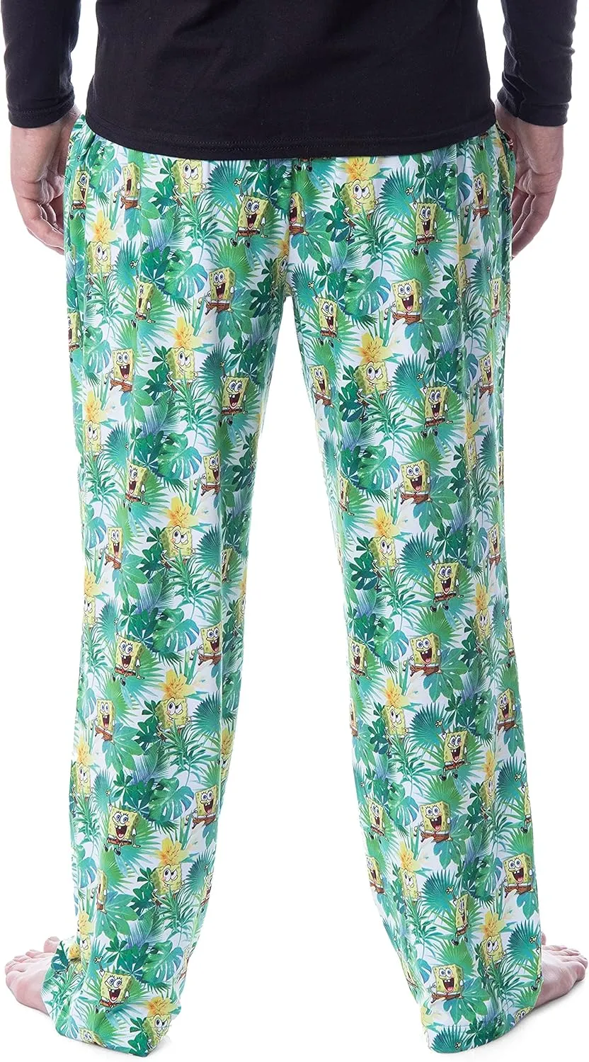 Nickelodeon Mens' SpongeBob SquarePants Tropical Delight Lounge Pajama Pants
