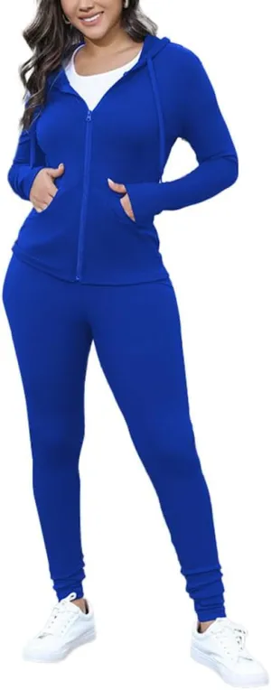 Nimsruc Two Piece Outfits for Women Casual Bodycon Sweatsuits