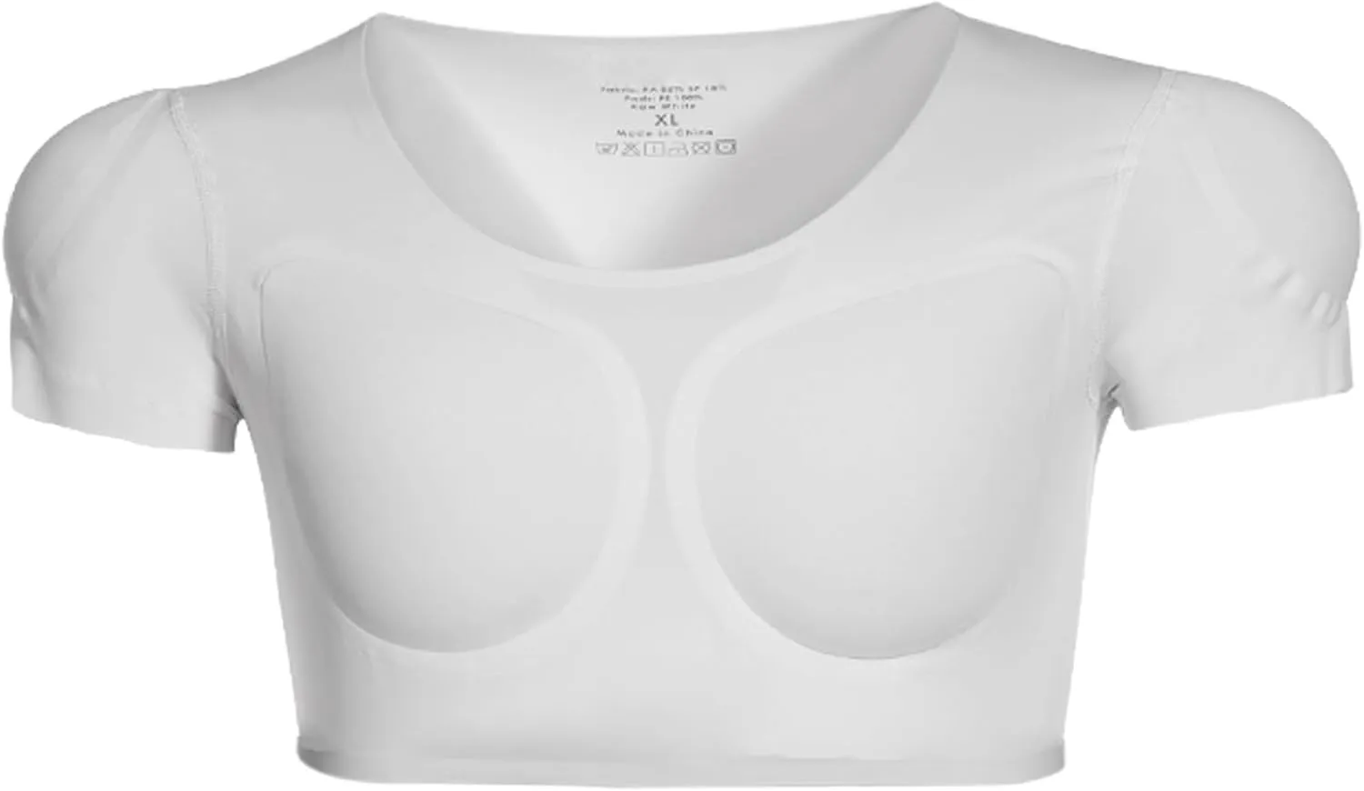 Padded Muscle Shirt Adult Fake Chest Shaper Shoulders Suit Men Invisible Enhancer Simulation Costume