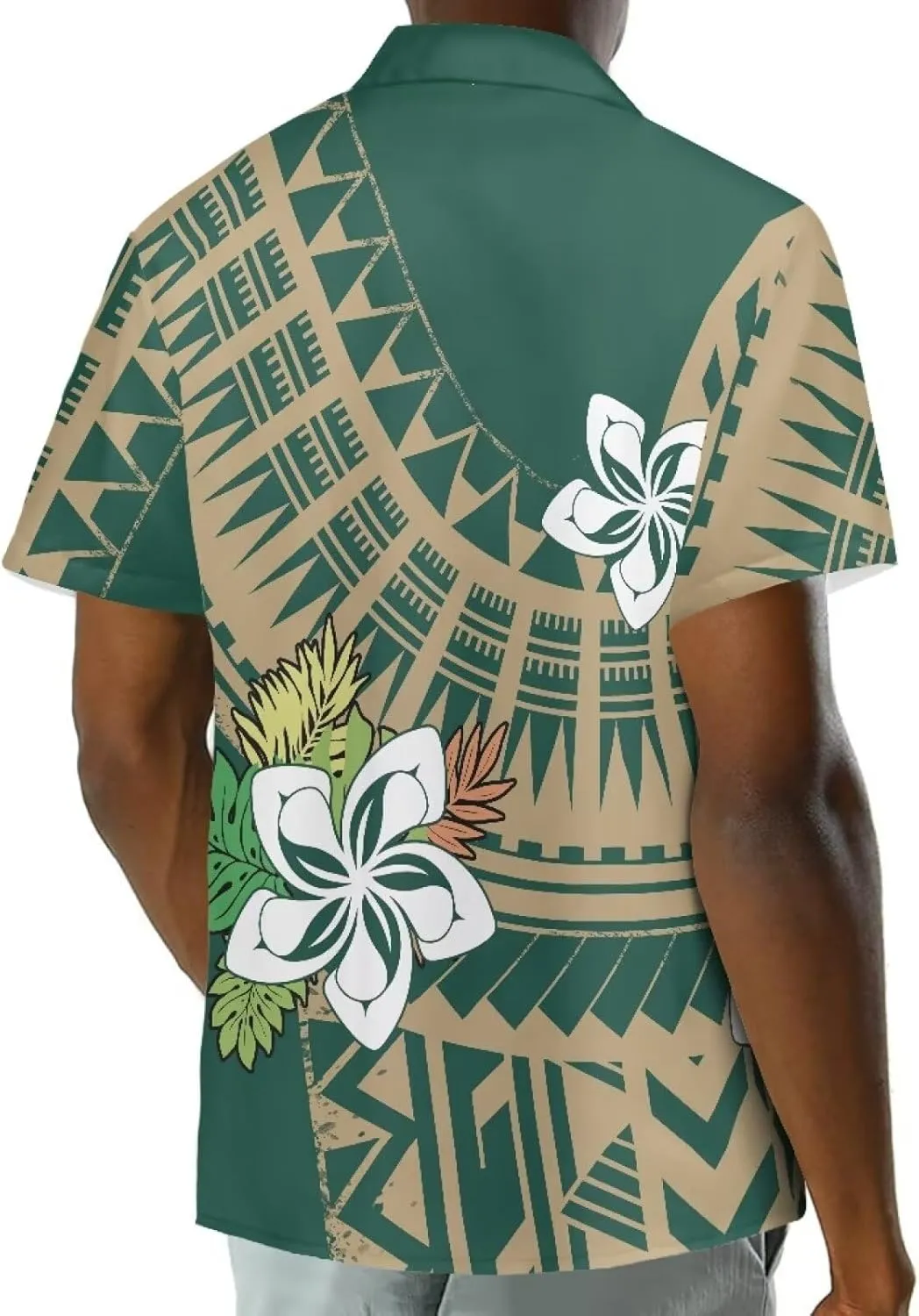 Polynesian Couple Set Tirbal Tattoo Tapa Hawaii Shirt Puletasi Samoa Dresses for Women Matching Outfits Couples