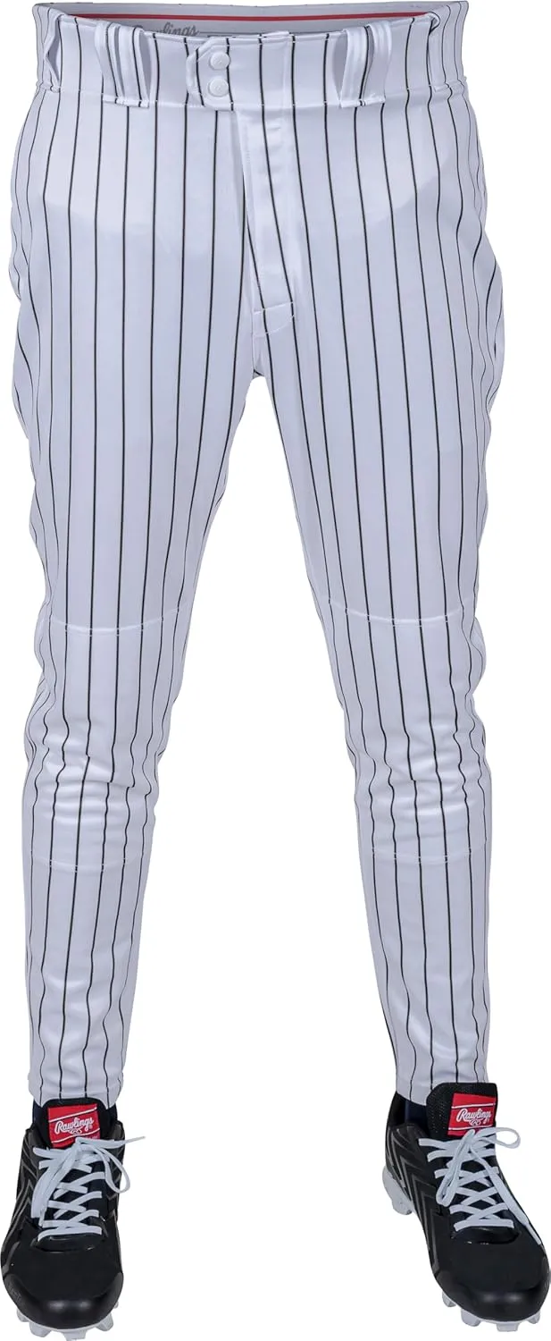 Rawlings Boys' PRO 150 Series Baseball Pants | Tapered Jogger Fit | Youth Sizes | Pinstripe | Multiple Colors