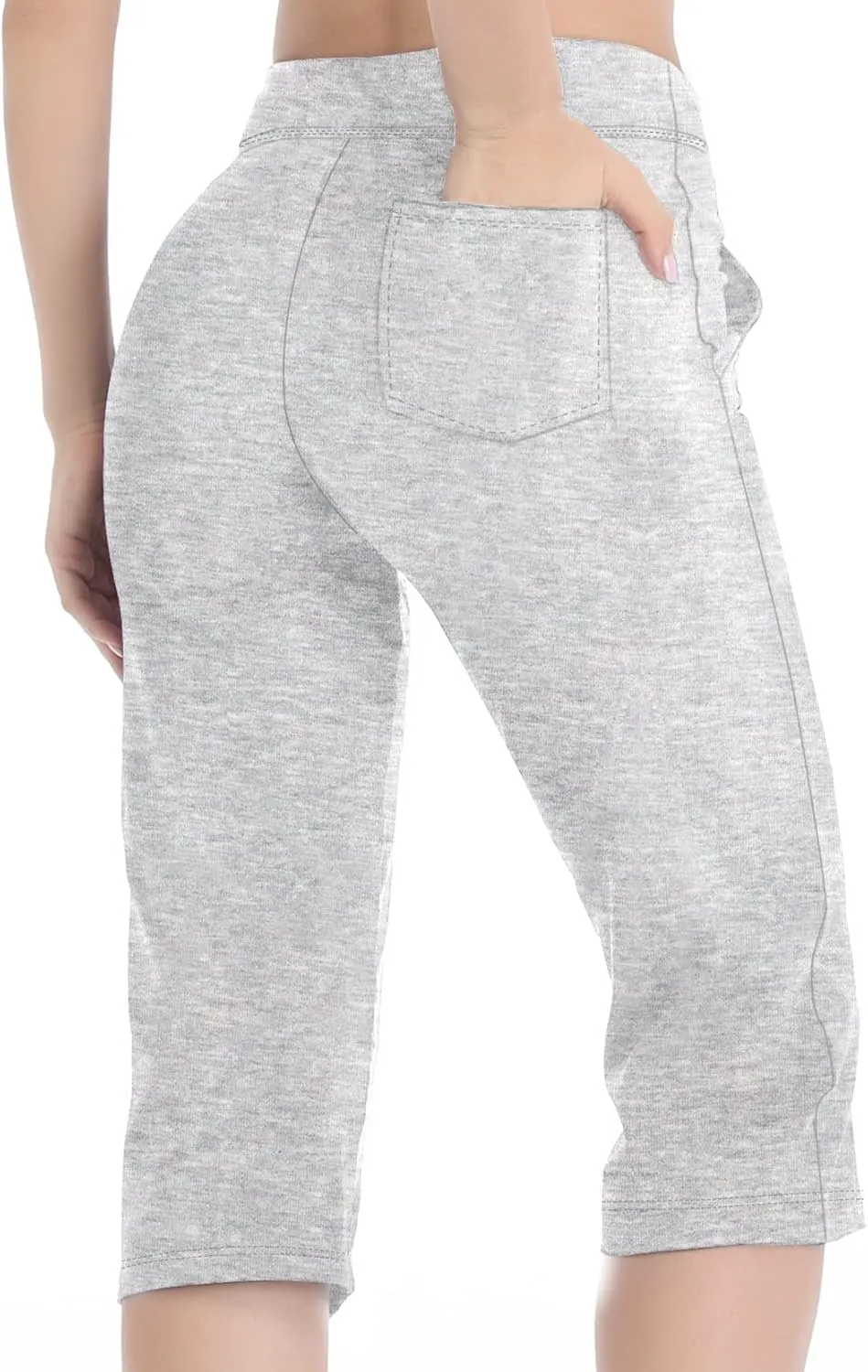 RIMLESS 7 Women's Yoga Pants with Pockets High Waist Stretch Pants Tummy Control Workout Pants