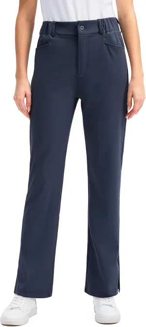 SANTINY Women's Golf Pants with 5 Pockets High Waisted Quick Dry Stretch Pants for Women Travel Work Casual