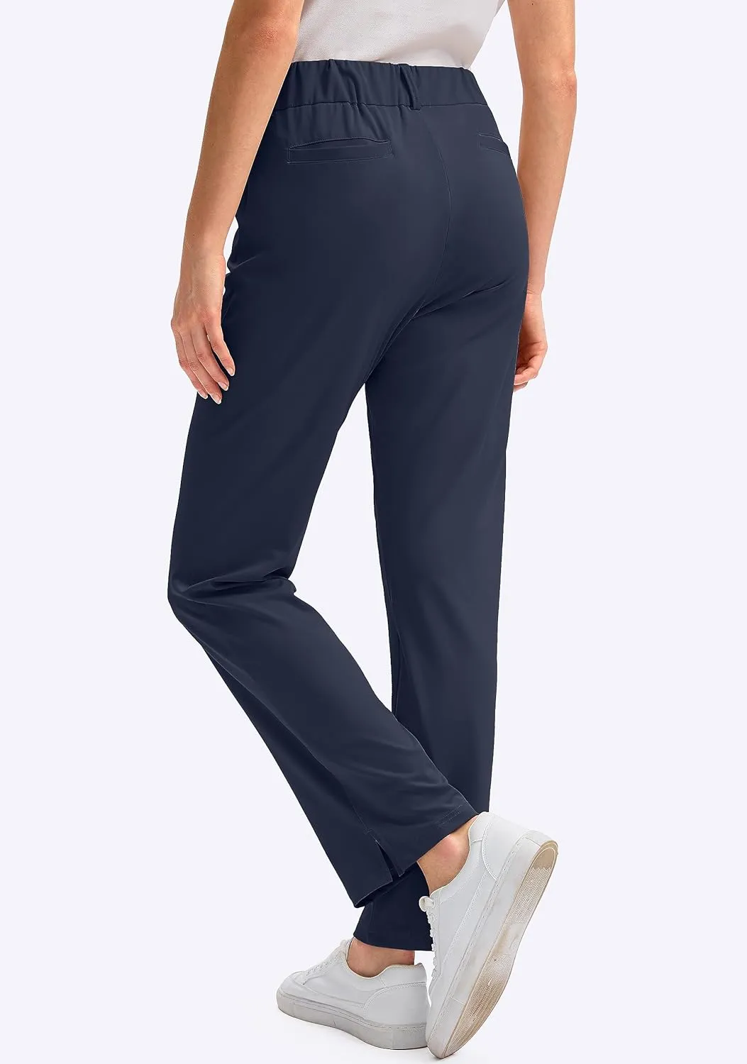 SANTINY Women's Golf Pants with 5 Pockets High Waisted Quick Dry Stretch Pants for Women Travel Work Casual