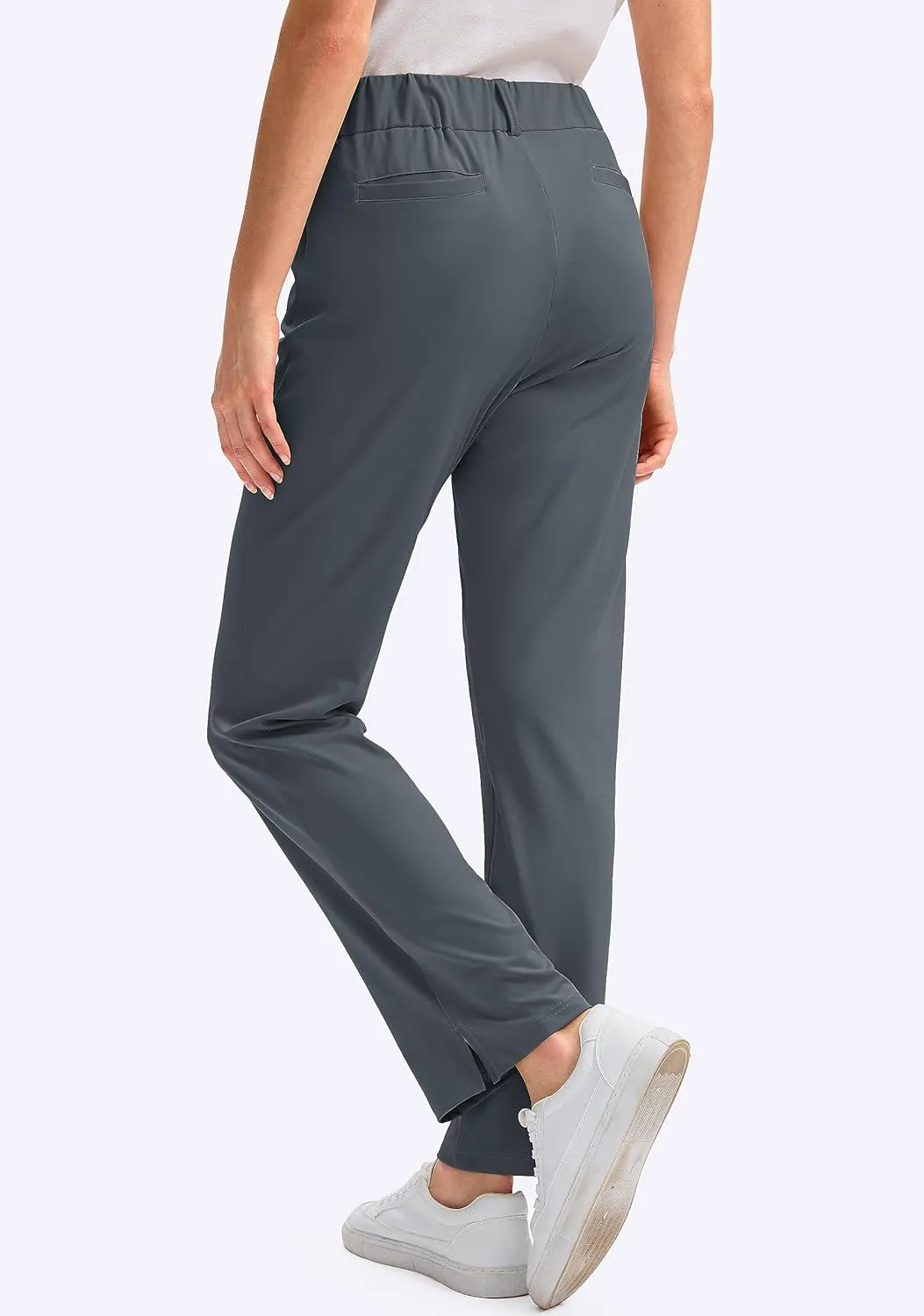 SANTINY Women's Golf Pants with 5 Pockets High Waisted Quick Dry Stretch Pants for Women Travel Work Casual