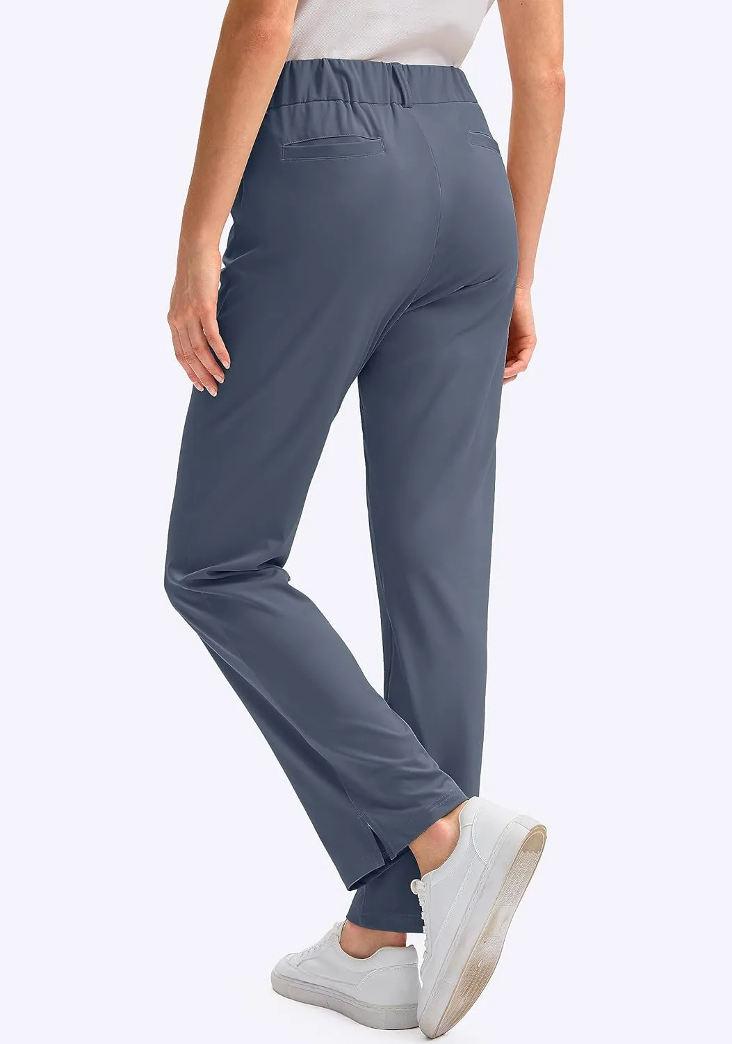 SANTINY Women's Golf Pants with 5 Pockets High Waisted Quick Dry Stretch Pants for Women Travel Work Casual