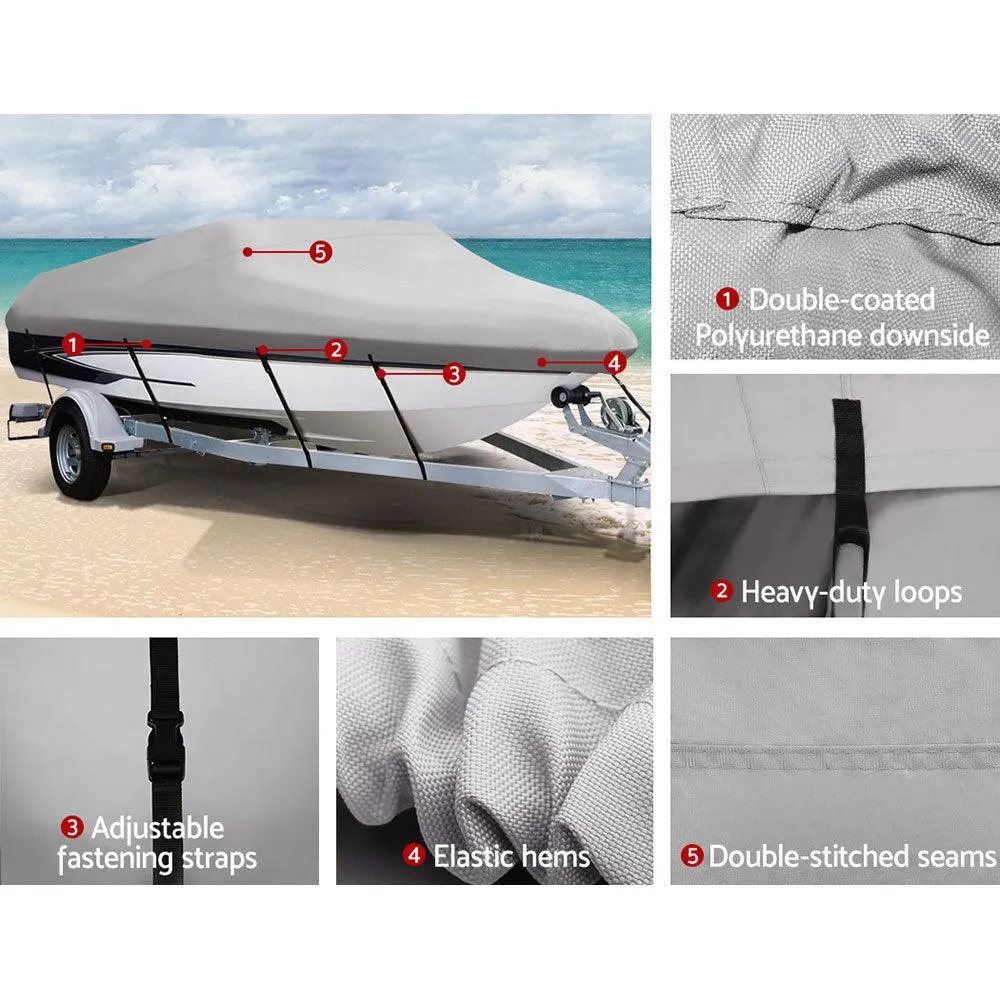 Seamanship Premium Waterproof Boat Cover - 14-16 FT -  Grey