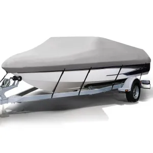 Seamanship Premium Waterproof Boat Cover - 14-16 FT -  Grey