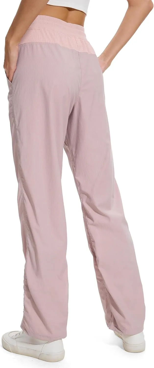 SEVEGO Women's 30"/32"/34"/36" Tall Inseam Lightweight Dance Studio Pants Ruched Workout Athletic Casual Pants