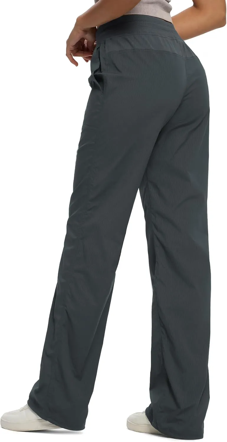 SEVEGO Women's 30"/32"/34"/36" Tall Inseam Lightweight Dance Studio Pants Ruched Workout Athletic Casual Pants