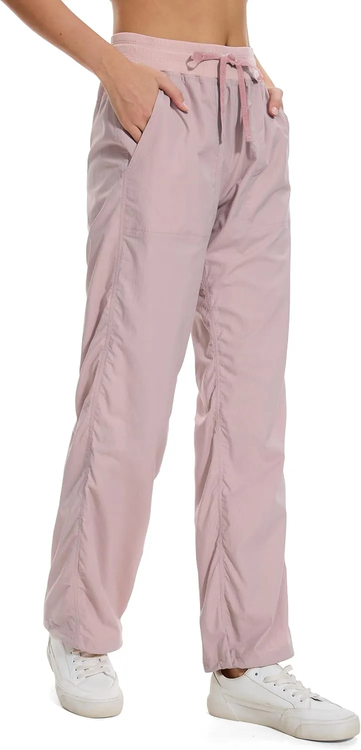 SEVEGO Women's 30"/32"/34"/36" Tall Inseam Lightweight Dance Studio Pants Ruched Workout Athletic Casual Pants