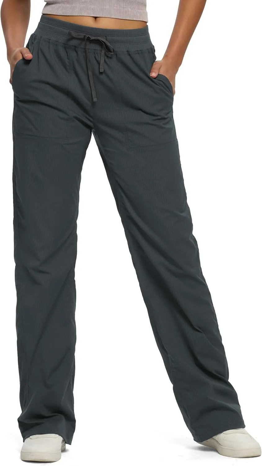 SEVEGO Women's 30"/32"/34"/36" Tall Inseam Lightweight Dance Studio Pants Ruched Workout Athletic Casual Pants
