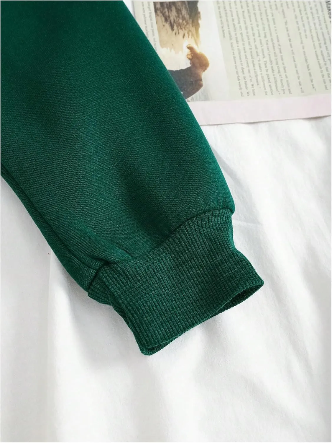SOLY HUX Hoodies for Women Drawstring Long Sleeve Drop Shoulder Pullover Sweatshirt with Pocket