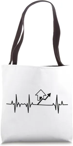 Stock Trading Heart Rate Investors Heart Line Tote Bag