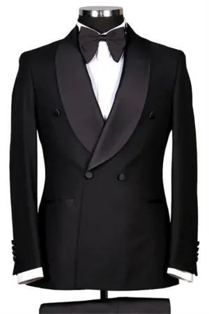 Suzhoufashion Adan Dark Gray Double Breasted Close Fitting Formal Men Suits