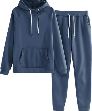 Sweatpants and Sweatshirt Set for Women,2 Piece Tracksuit Outfits Hoodie Sweatshirt and Jogging Sweatpants Suit