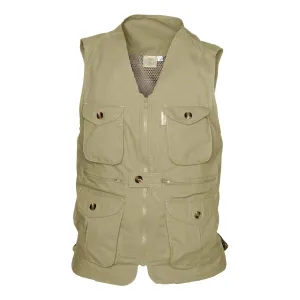 Tag Safari Vent Back Livingstone Vest for Men, 100% Cotton Vest for Hunters, Explorers, Photographers and Journalists