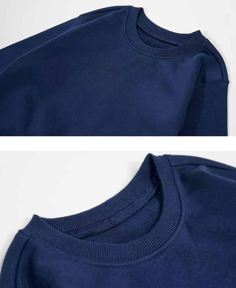 Teach Leanbh Toddler Baby Boys Girls 2 Pack Sweatshirt Crewneck Cotton Long Sleeve Solid Color Pullover Tops