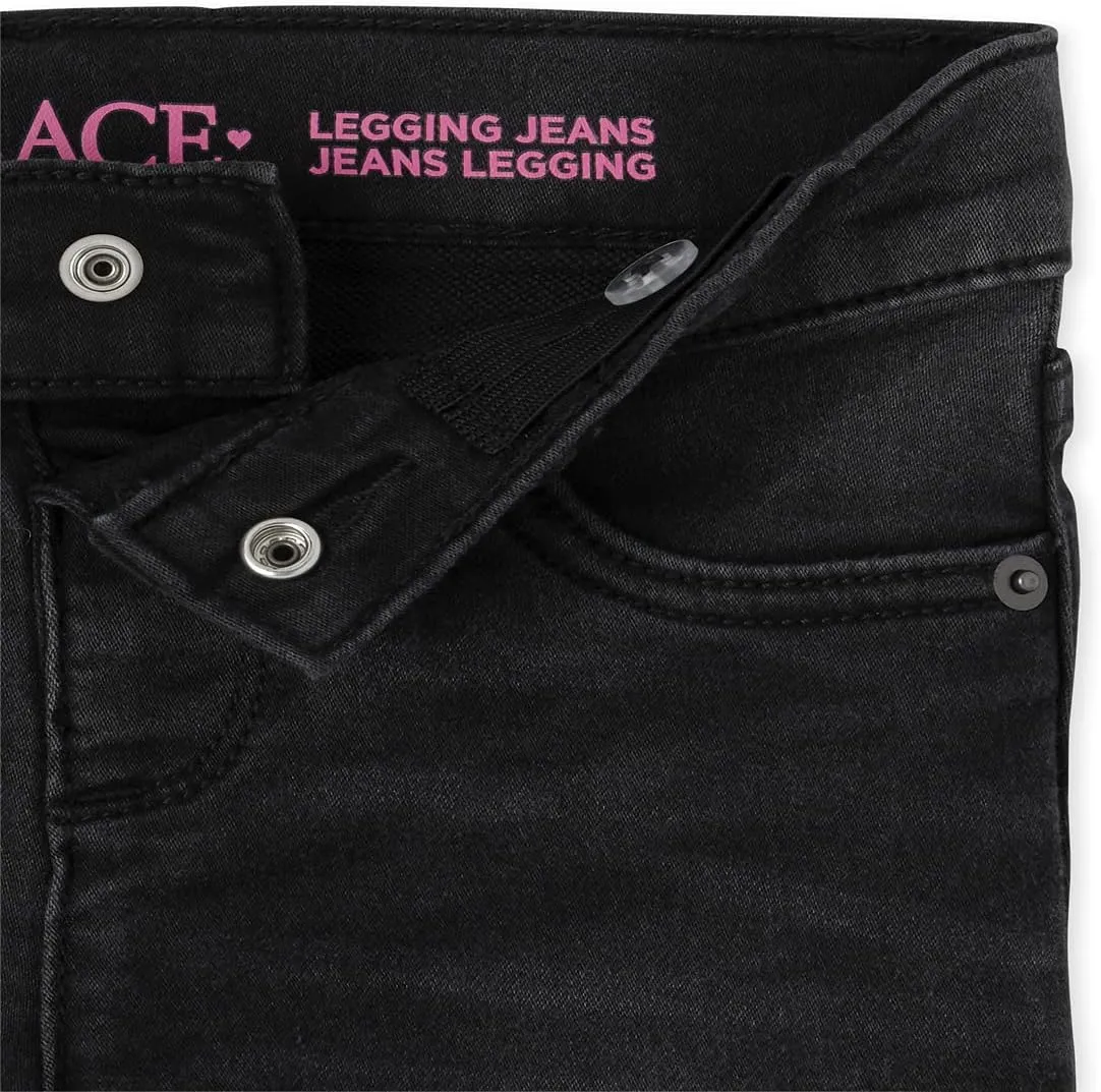 The Children's Place Girls' Stretch Pull On Denim Jeggings