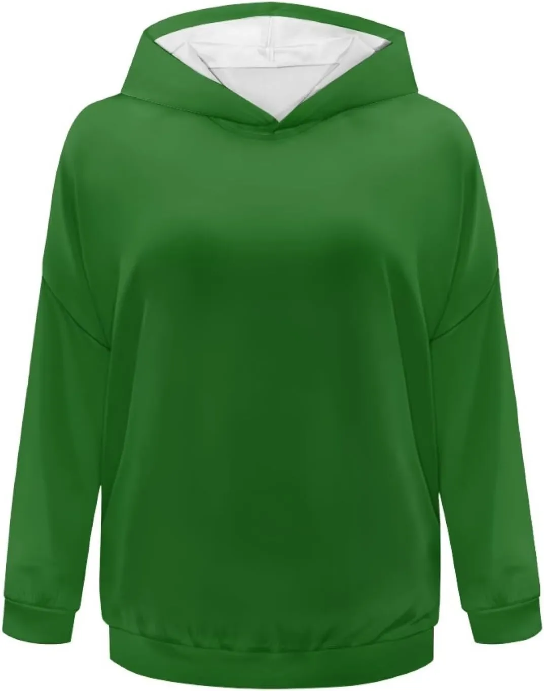 TOADDITDO Women's Casual Hoodies Long Sleeve Solid Lightweight Pullover Tops Loose Sweatshirt Hooded Size S-2XL