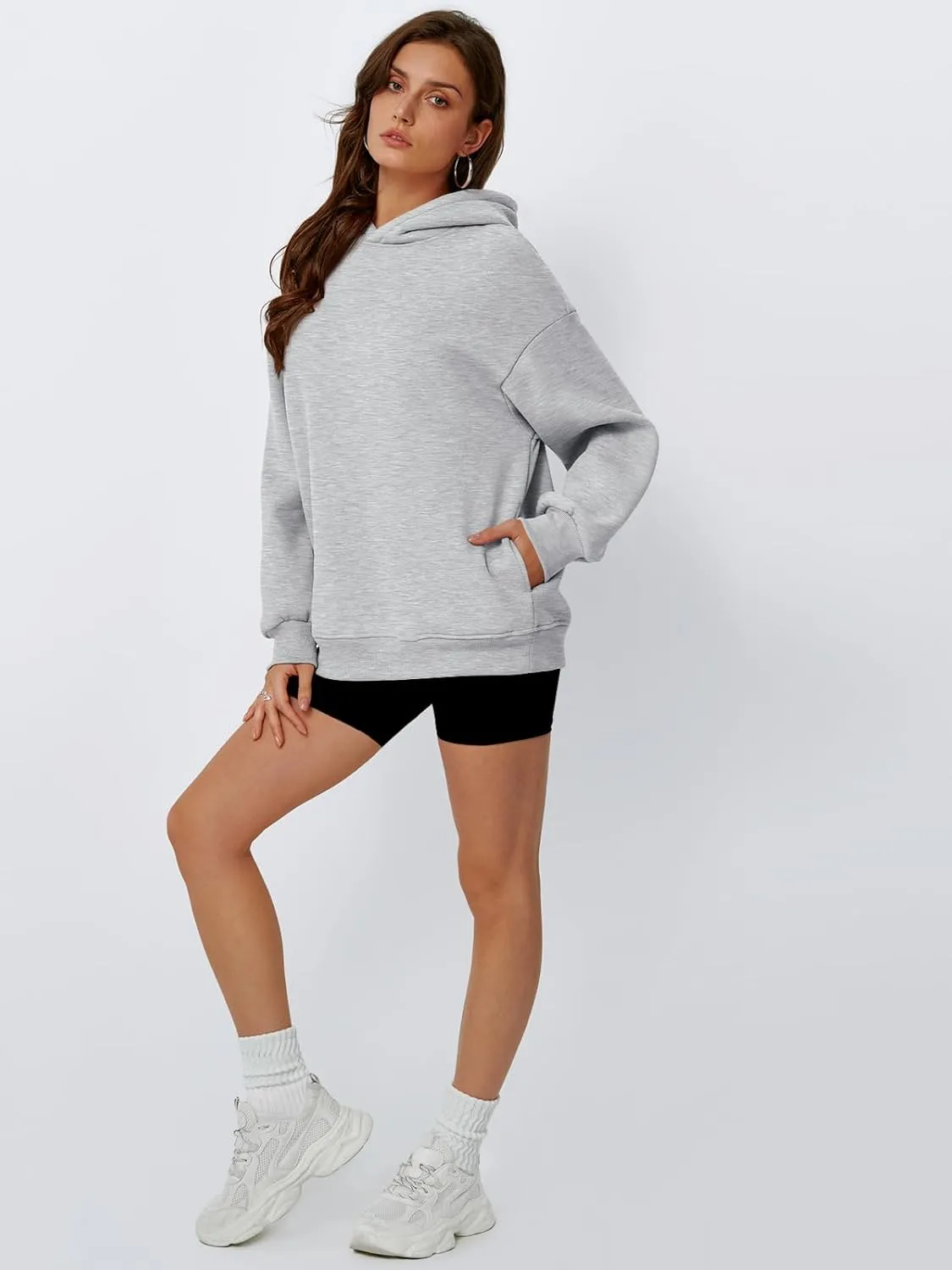 Trendy Queen Womens Oversized Hoodies Fleece Hooded Sweatshirts Casual Pullover Fall Winter Outfits Long Sleeve Tops 2025