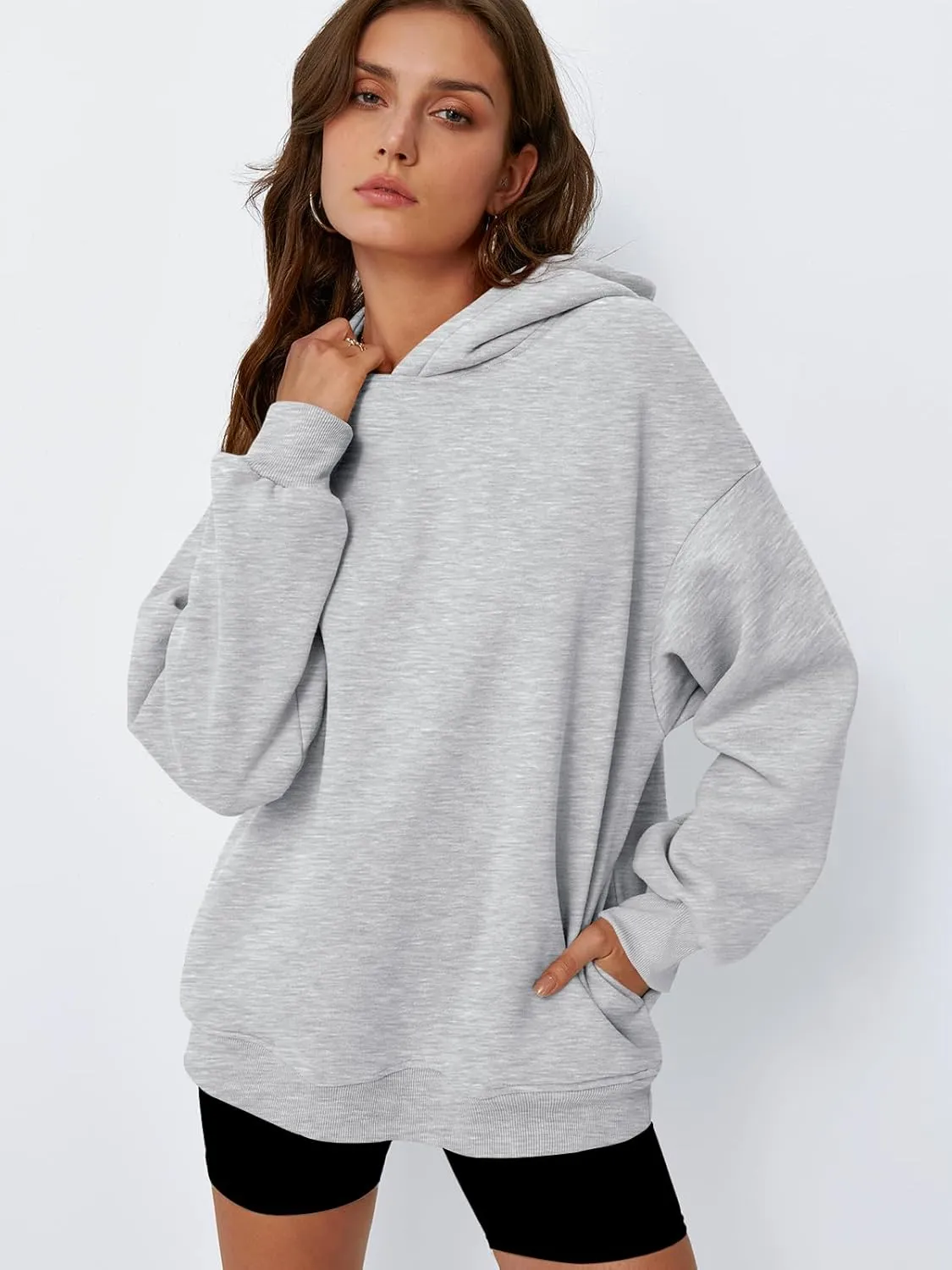 Trendy Queen Womens Oversized Hoodies Fleece Hooded Sweatshirts Casual Pullover Fall Winter Outfits Long Sleeve Tops 2025