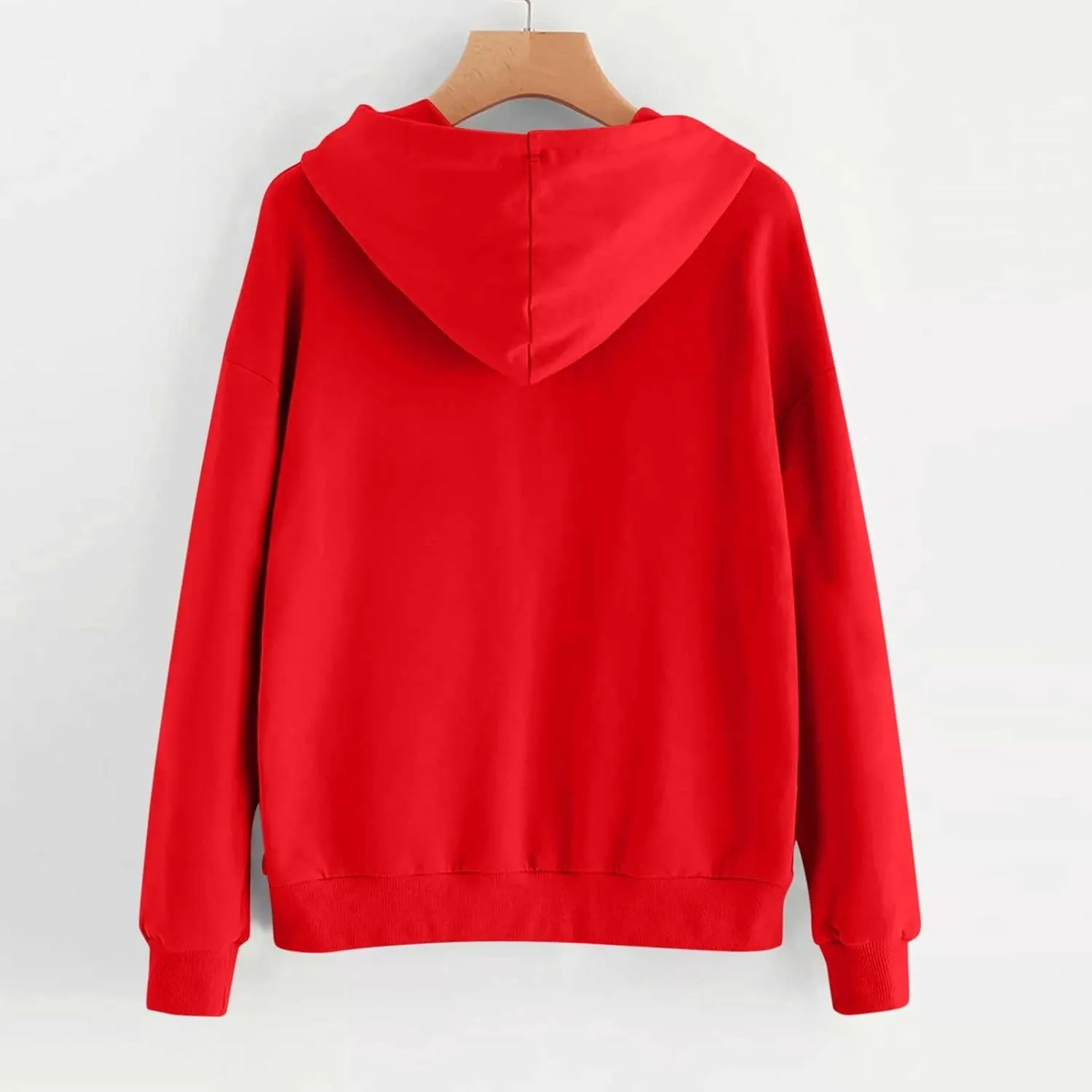 Valentines Shirt for Women Causal Heart Print Graphic Hoodies Long Sleeve Oversized Tops Plus Size Hooded Sweatshirts
