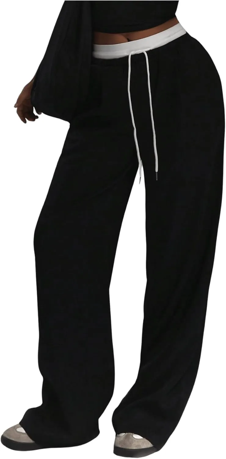 Verdusa Women's High Waist Wide Leg Pants Casual Suit Pant Work Trousers