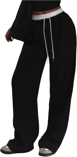 Verdusa Women's High Waist Wide Leg Pants Casual Suit Pant Work Trousers
