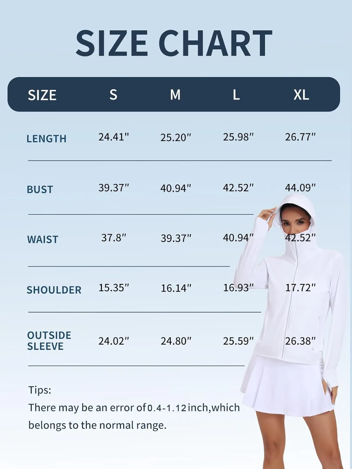 VUTRU Women's UPF 50  Sun Protection Hoodie Jacket Lightweight Long Sleeve Sun Shirt UV Hoodie with Pocket