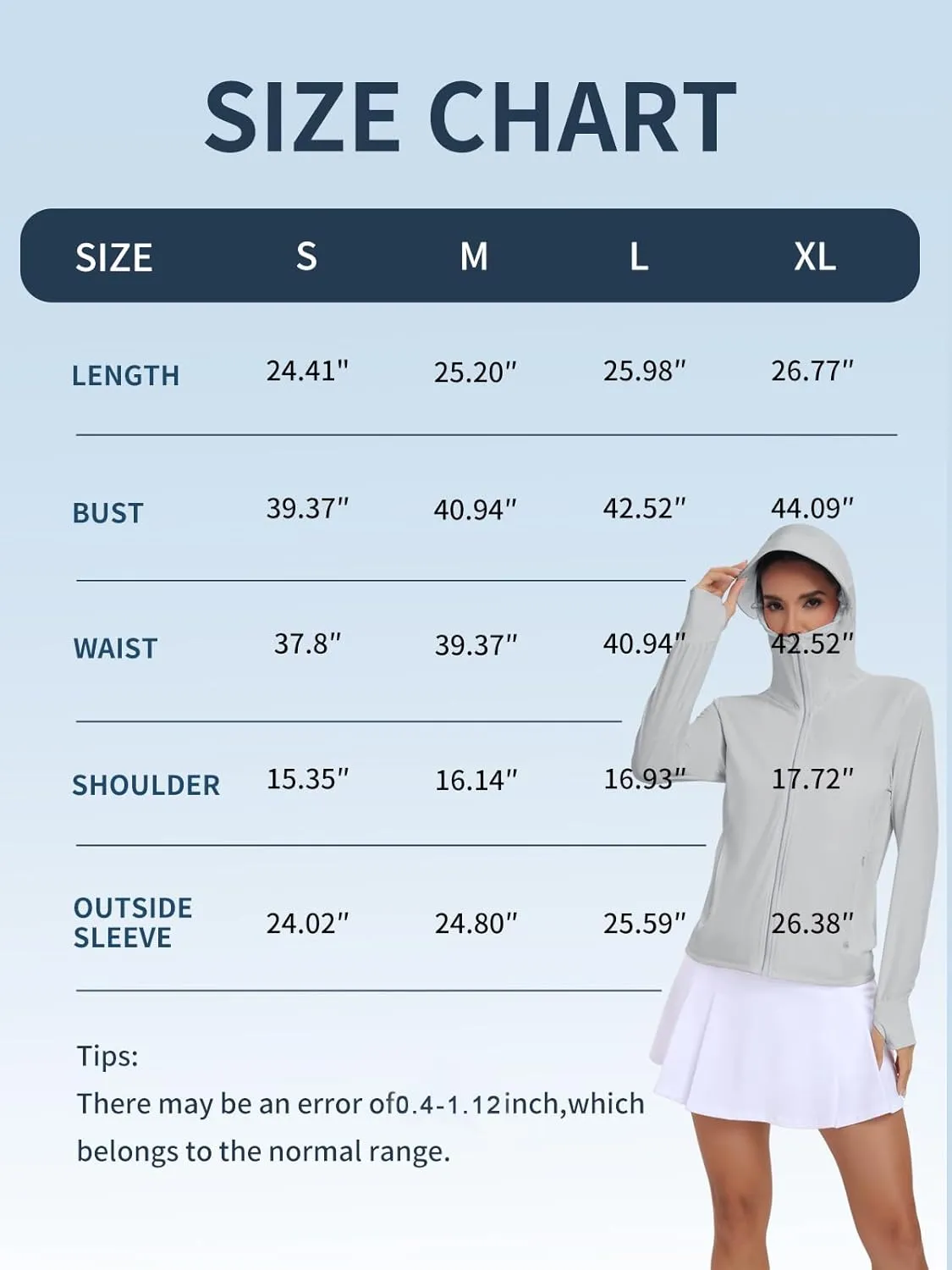 VUTRU Women's UPF 50  Sun Protection Hoodie Jacket Lightweight Long Sleeve Sun Shirt UV Hoodie with Pocket