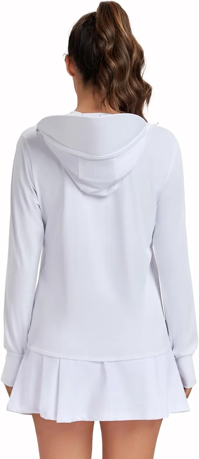 VUTRU Women's UPF 50  Sun Protection Hoodie Jacket Lightweight Long Sleeve Sun Shirt UV Hoodie with Pocket