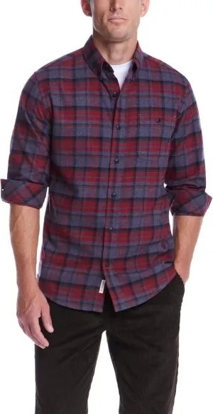 Weatherproof Vintage Mens Casual Soft Brushed Plaid Button-Down Flannel Shirt