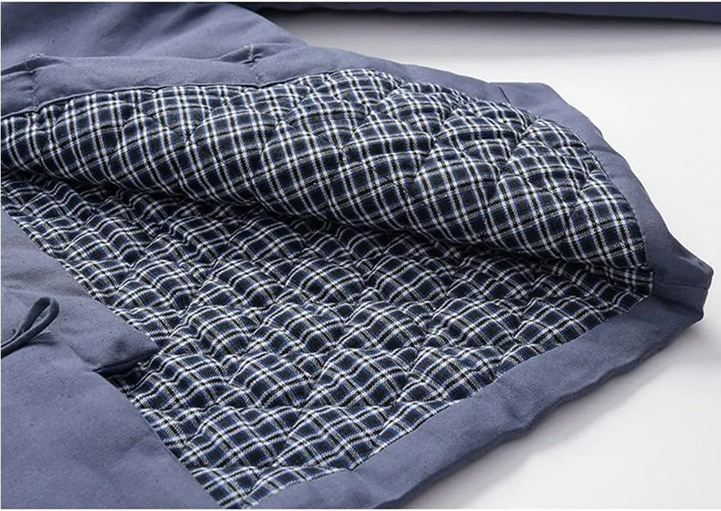 Winter Warm Tang Suit Men Cotton Padded Kung Fu Uniform Jacket Long Sleeved Coat Tops for Seniors