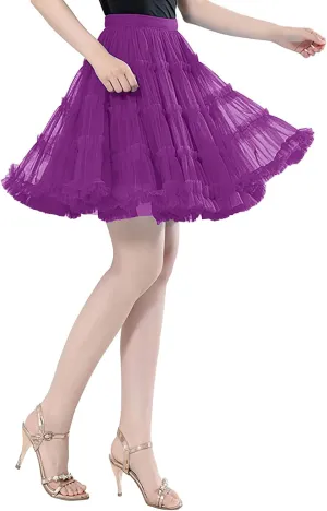 Women Dance Party High Waisted Ruffles Tulle Half Skirt Holiday Party Costume Tutu Ballet Skirts Skirt Plus Size