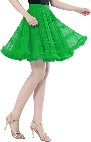 Women Dance Party High Waisted Ruffles Tulle Half Skirt Holiday Party Costume Tutu Ballet Skirts Skirt Plus Size
