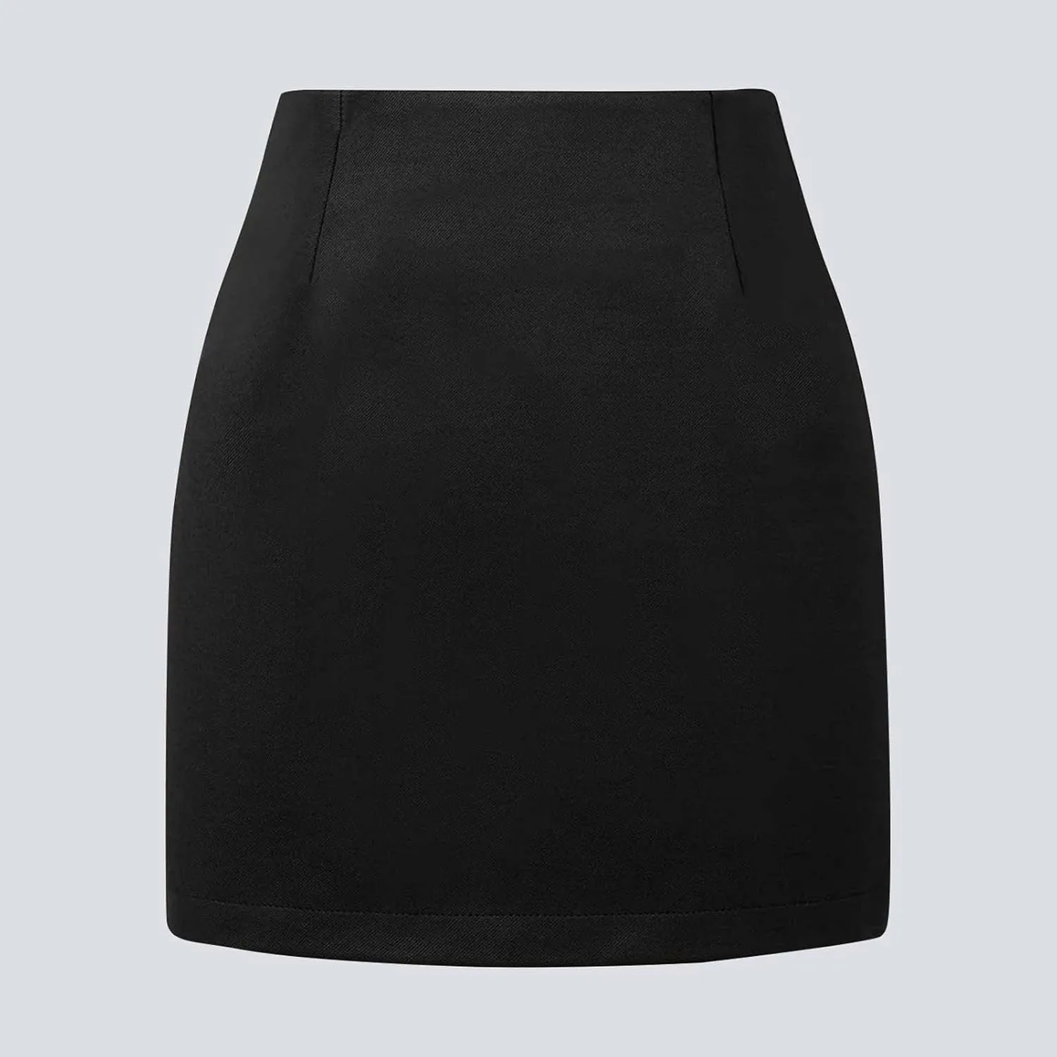Women Elegant Lettuce Trim Solid High Waisted Pencil Midi Skirt Skirt Shirt for Women
