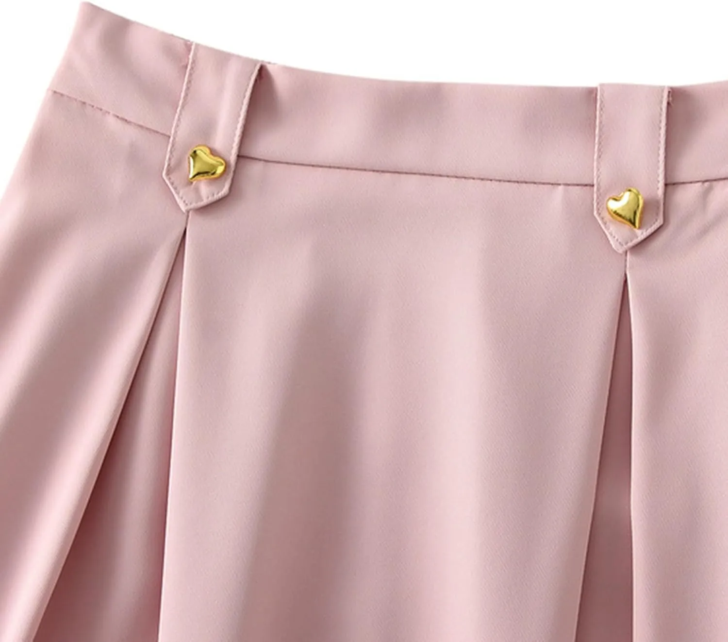 Women Fashion Casual Mid Length Suit Skirt A Line High Waisted Pleated Skirt Daily Long Leather Skirts for Women