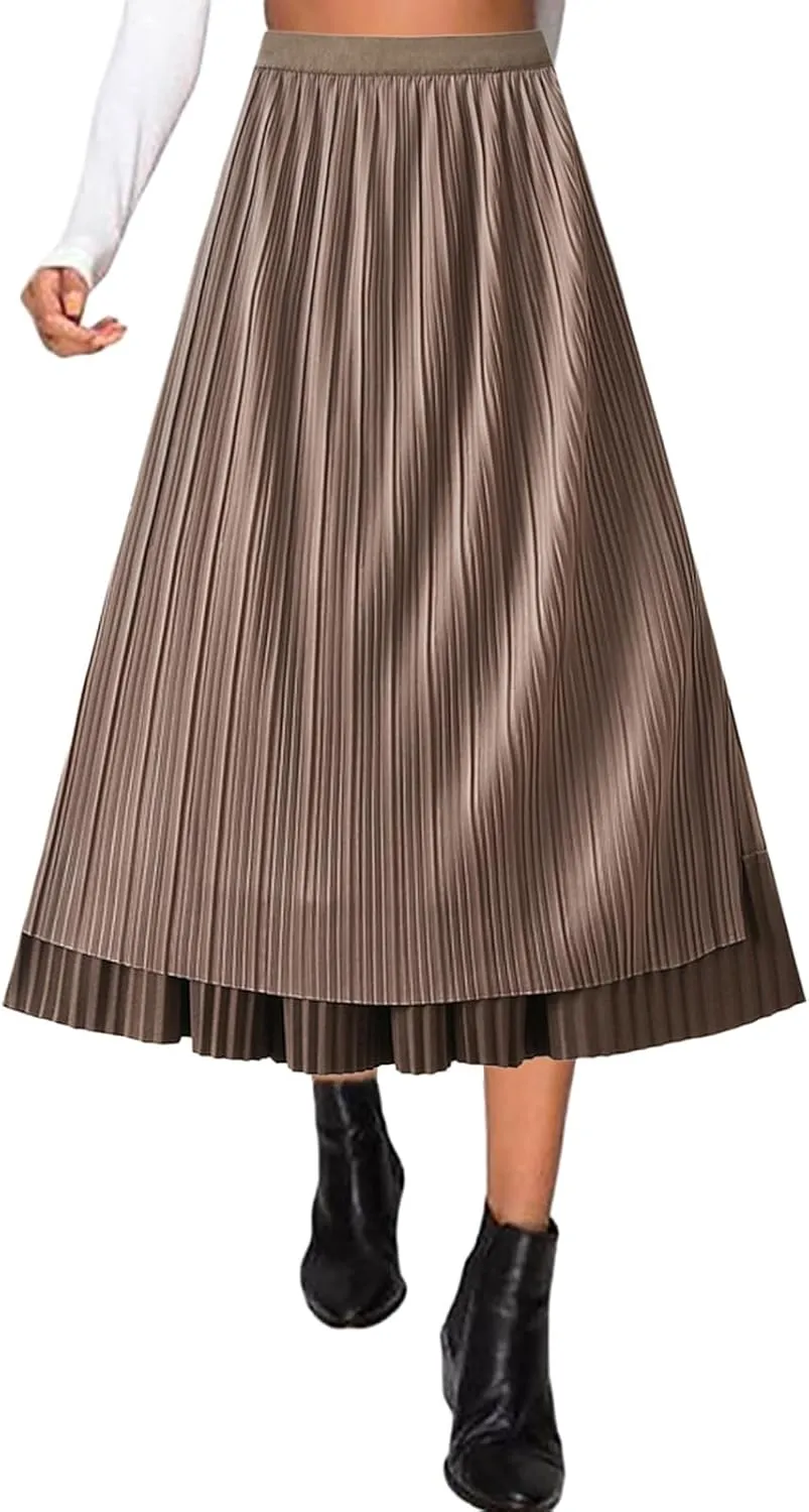 Women Mid Length Skirt Dance Party A Line High Waisted Reversible Tulle Skirt Holiday Party Costume Waistband for