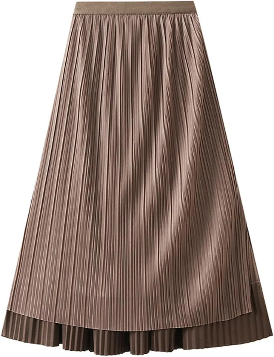 Women Mid Length Skirt Dance Party A Line High Waisted Reversible Tulle Skirt Holiday Party Costume Waistband for