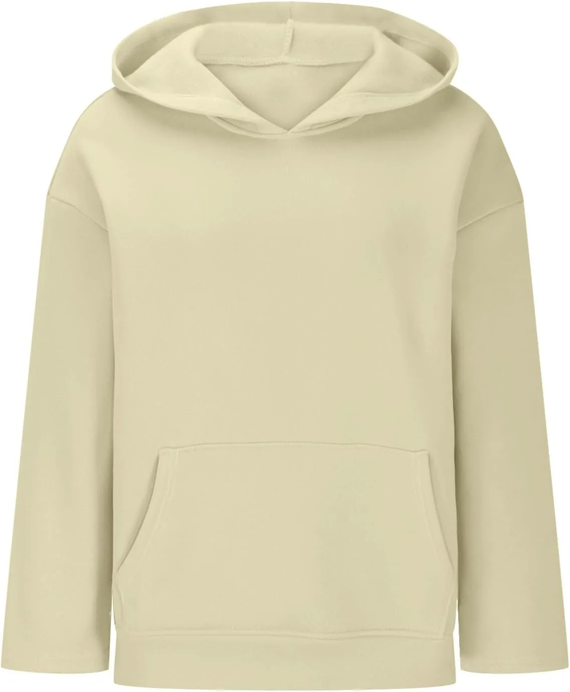 Women Pullover Oversized Sweatshirts Fleece Sweater Long Sleeve Hoodies With Pockets Casual Loose Fall Tops 2024