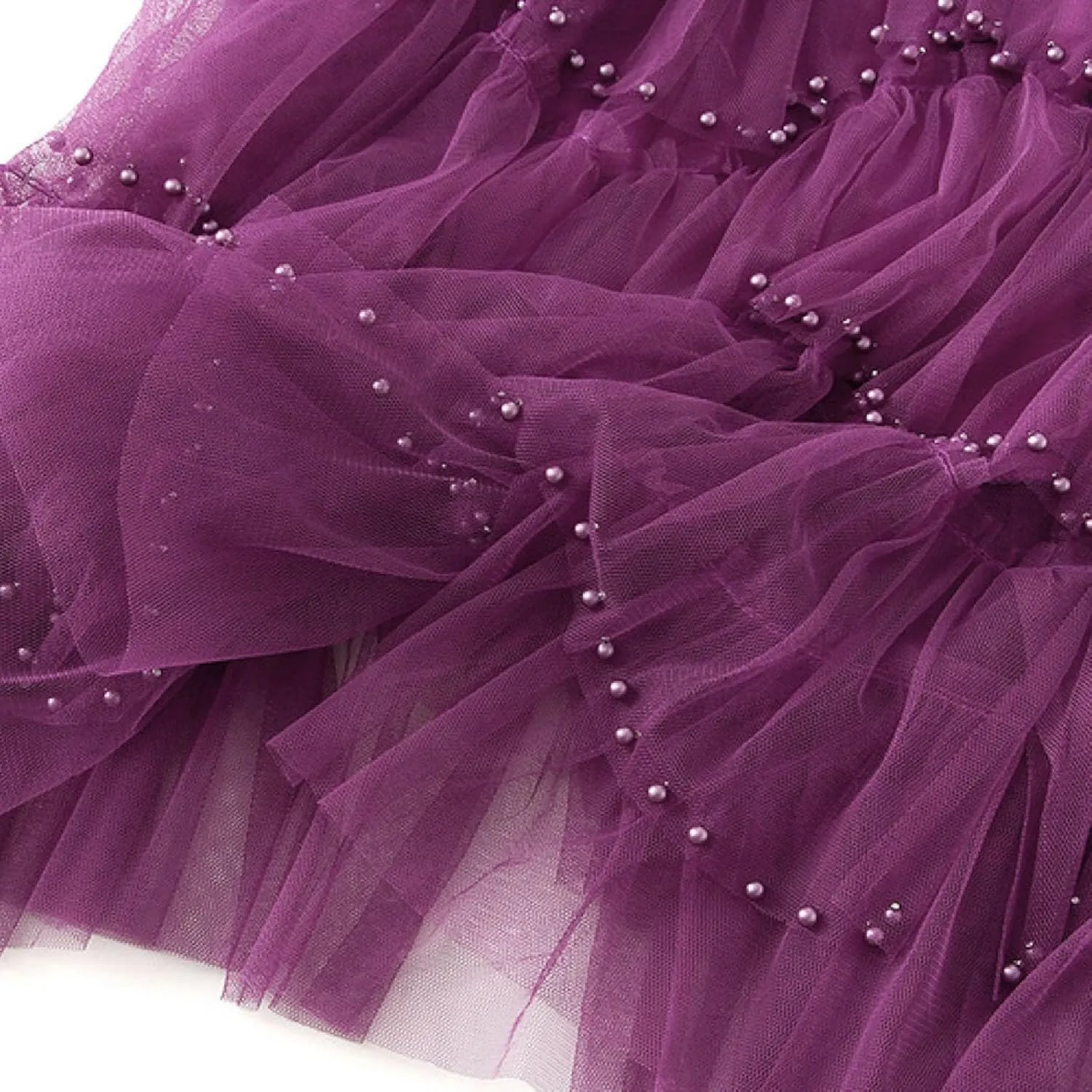 Women's A Line Tulle Party Dinner Tutu Skirt Brown Stretchy High Waisted Flared Skirt Girls Dark Skirt